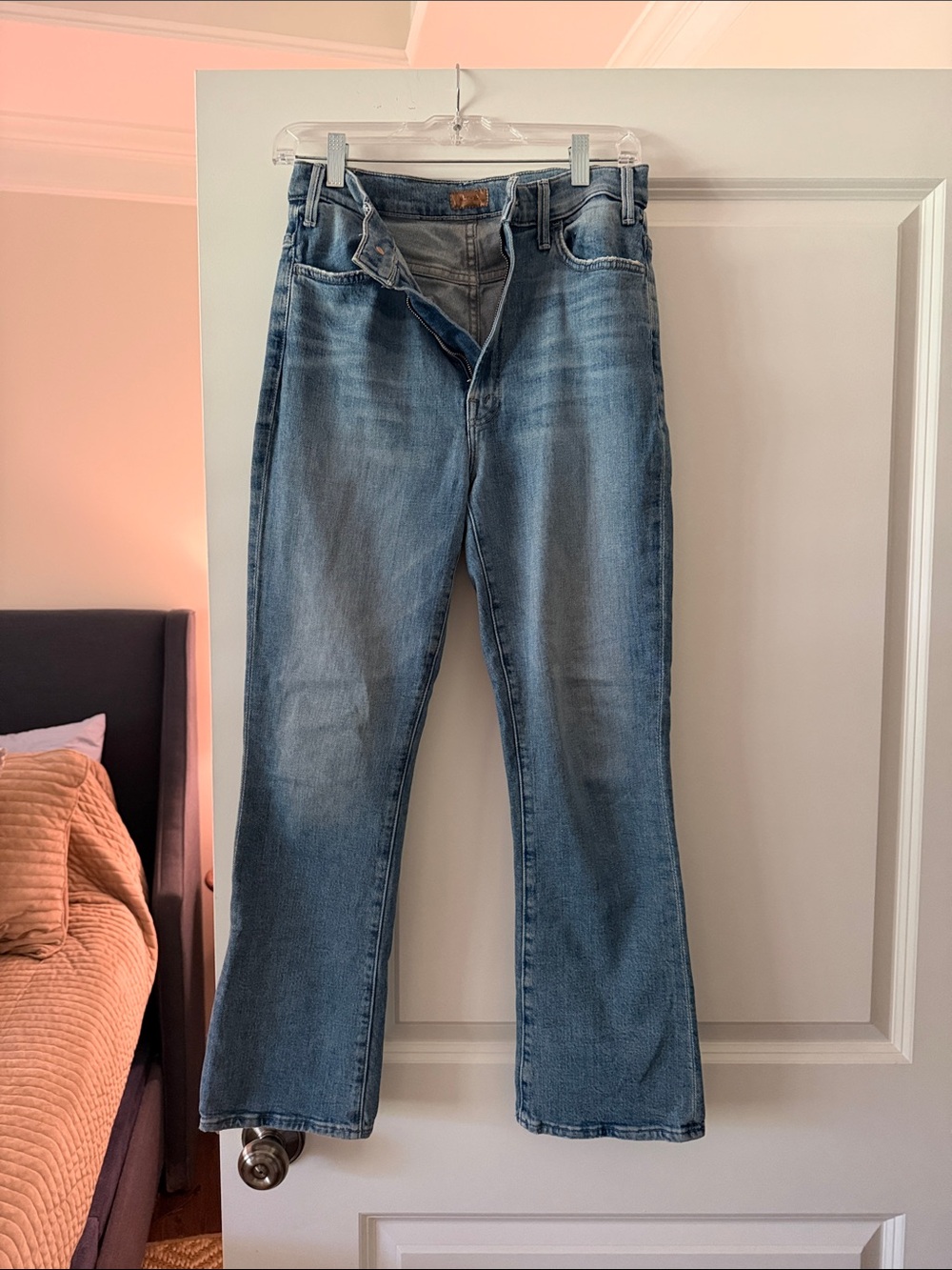 MOTHER Women's Light Blue Bootcut Jeans